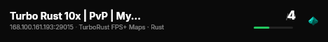 Turbo Rust 10x | PvP | MyMini | SkinBox | x10 live status badge