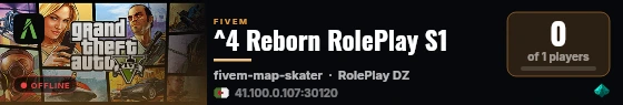 ^4 Reborn RolePlay S1 live status badge
