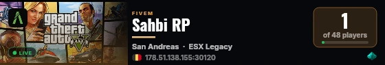 Sahbi RP live status badge