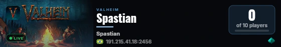 Spastian live status badge