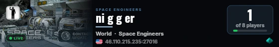 ni g g er live status badge