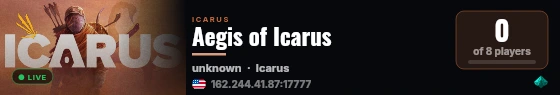 Aegis of Icarus live status badge