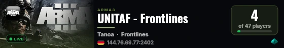 UNITAF - Frontlines live status badge