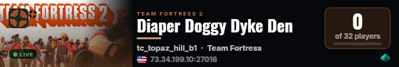 Diaper Doggy Dyke Den live status badge