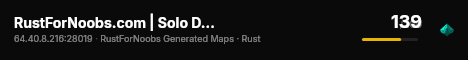 RustForNoobs.com | Solo Duo Trio | Monthly US live status badge