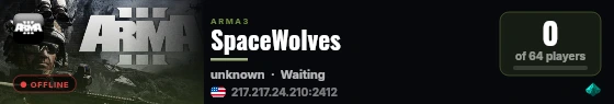 SpaceWolves live status badge