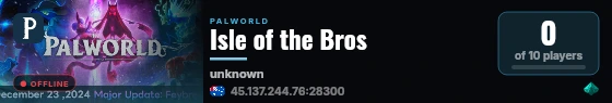 Isle of the Bros live status badge