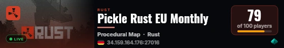Pickle Rust EU Monthly live status badge