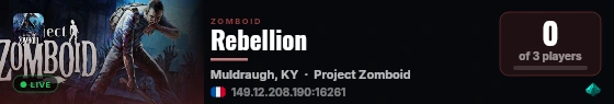 Rebellion live status badge