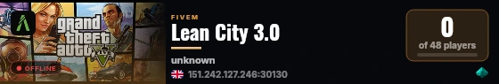 Lean City 3.0 live status badge