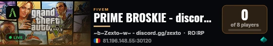 PRIME BROSKIE - discord.gg/zexto live status badge