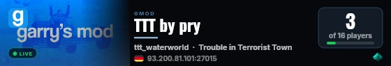 TTT by pry live status badge