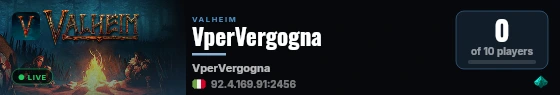VperVergogna live status badge