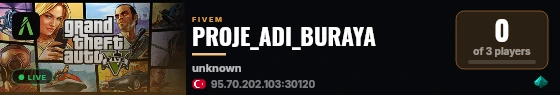 PROJE_ADI_BURAYA live status badge