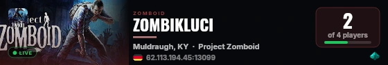 ZOMBIKLUCI live status badge