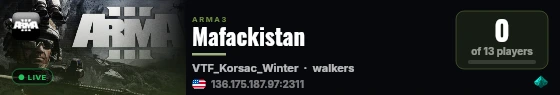 Mafackistan live status badge