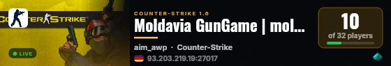Moldavia GunGame | moldavia.vip live status badge