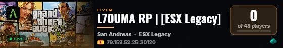 L7OUMA RP | [ESX Legacy] live status badge