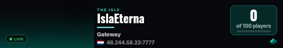 IslaEterna live status badge