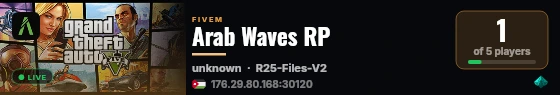 Arab Waves RP live status badge
