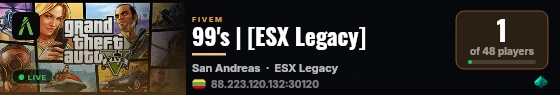 99's | [ESX Legacy] live status badge