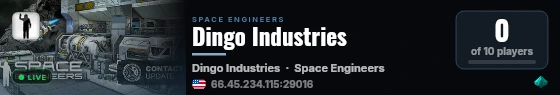 Dingo Industries live status badge