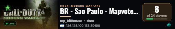 BR - Sao Paulo - Mapvote & Mode live status badge
