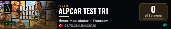 ALPCAR TEST TR1 live status badge