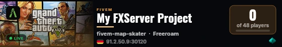 My FXServer Project live status badge
