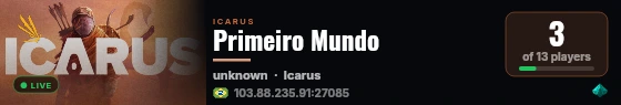 Primeiro Mundo live status badge