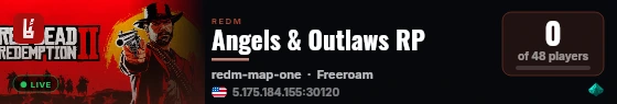 Angels & Outlaws RP live status badge