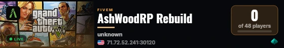 AshWoodRP Rebuild live status badge