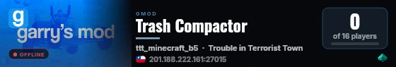 Trash Compactor live status badge