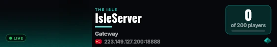 IsleServer live status badge
