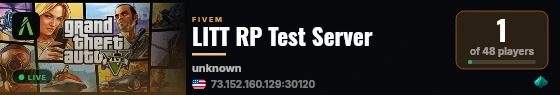 [Qbox Project] LITT RP Test Serve live status badge