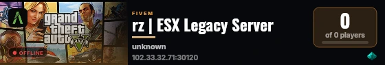rz | ESX Legacy Server live status badge