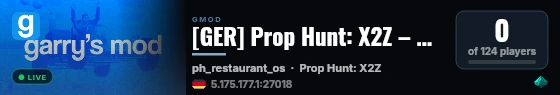 [GER] Prop Hunt: X2Z – MeFriendos.de [FastDL|Viele Maps|Disco live status badge