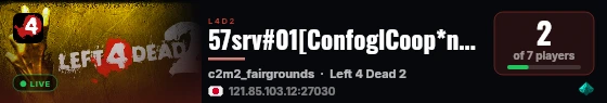 57srv#01[ConfoglCoop*noKit:Nor]*CharFix 0.4 live status badge