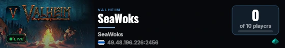 SeaWoks live status badge