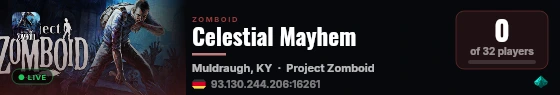 Celestial Mayhem live status badge