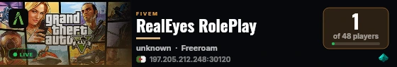 RealEyes RolePlay live status badge