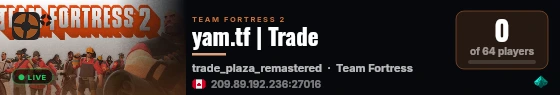 yam.tf | Trade live status badge