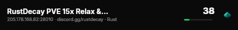 RustDecay PVE 15x Relax & Build [No Kill  No Raid]gg live status badge