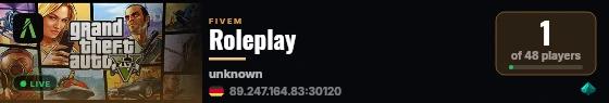 Roleplay live status badge