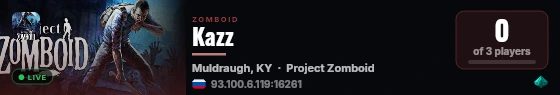 Kazz live status badge