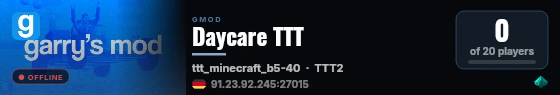 Daycare TTT live status badge