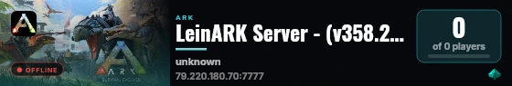 LeinARK Server - (v358.24) live status badge