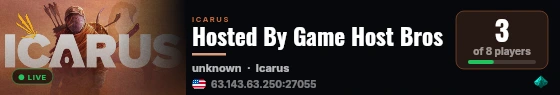 Hosted By Game Host Bros live status badge
