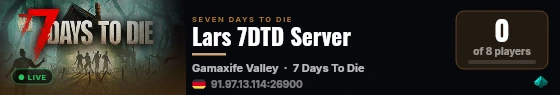 Lars 7DTD Server live status badge