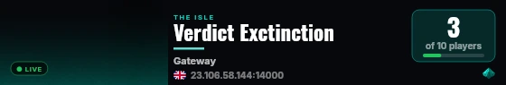 Verdict Exctinction live status badge